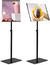 Floor Sign Holder Stand Metal Poster Stand Floor Standing Snap Frame Aluminum Display Stand,Adjustable Telescoping Frame Menu Floor Stand Advertisement Sign Stand for Business