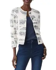 Nic+Zoe Circle Sequence Jacquard Jacket