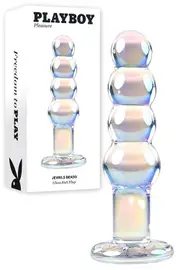 Playboy Jewels Beads 4.7" Glass Beaded Anal Plug