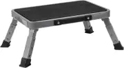 BOCOM One Step Stool, Height-Adjustable Lightweight Portable Folding Small Metal