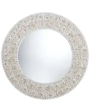 Artistic Home & Lighting Floral Patterned Clam Shell Framed Mirror