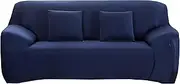 [Hyper Cover] Plain Color Sofa Cover (Navy, 3 Seater) - Highly Stretchable 3 Seater Couch Cover, L Shape Lounge Protector, Durable and Stylish Sofa Covers for Living Room