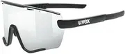[Uvex] anti-fog sports sunglasses for cycling/running with UV protection & interchangeable lens system, for women & men, sportstyle 236 Set, Black Mat/Silver, one size