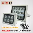 12W 30W Infrared LED IR Light Sensor Camera Security CCTV Lamp 12V Power Supply