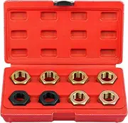 Thread Repair Kit - 8PCS Chaser Set Thread Restorer Kit | High Strength Hardened Steel Rethreading Portable Repair Tool | Hex Tap Die Tapping Accessories For Automotive
