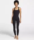 Calia Women LustraLux Bodysuit One piece Workout Leggings Racerback Black Medium