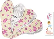 Kaps Sweet Steps, Shoe Insoles Set for Kids with Colorful Temporary Tattoos, 3 Pair Pack, Insole Replacement Set, Soft and Cushioned Support for Walking, Running, and Play (Pink)