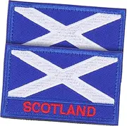 MOKKHNB 2Pcs Scotland Flag Design Adhesive Patches for Clothing and Backpacks Durable Stickers for DIY Decoration and Clothing Repair