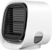 Mini Desktop Air Conditioner Anionic Air Conditioner Fan Air Purification Humidification Mini Cooling Fan USB Multifunctional Cooler White M201