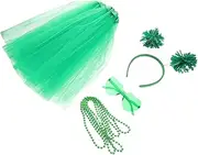 DECOMELODY . Patrick's Day Tutu Skirt Headband Irish Festival Outfit Multioccasion Fit Green