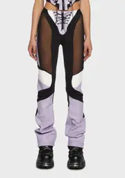 [Namilia] x Dolls Kill Moto Mesh Pants - Purple