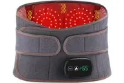 Cordless Heating Pad for Back, Lower Back Massager, Heated Back Brace with 3 Heating & Vibration Modes, Lumbar Support Belt for Men & Womengrey