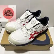 ASICS WINJOB CP306 BOA 1273A029 100 White Classic Red 3E Unisex Safety Shoes