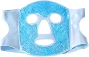 Cold Face Eye Mask Reusable Ice Face Mask for Dark Circles and Puffiness (Blue)