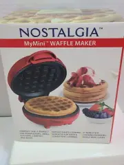 Nostalgia MyMini Mini Waffle Maker 5" Non-Stick Cooking Surface. *NEW*