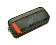 Multi-layer Large Capacity Student Zipper Pencil Storage Case Pen Bag Organizer-Olive Green