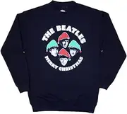 [Rock Off officially licensed products] The Beatles Xmas Hats Sweatshirt