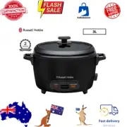 Russell Hobbs Turbo Rice Cooker 3L Matte Black with Steamer Basket RHRC20BLK