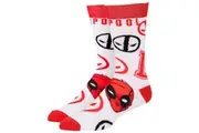 Deadpool Faces and Symbols Crew Socks