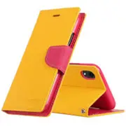 Fancy Diary Case for iPhone 13 Pro Yellow/ Hot Pink