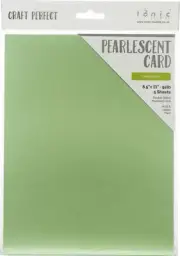 Craft Perfect Pearlescent Cardstock 8.5"X11" 5/Pkg-Fresh Mint - 3 Pack