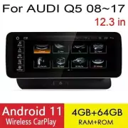 12.3 Android GPS Navigation for AUDI Q5 8R 4+64 Multimedia carpaly WIFI 4G (for: Audi)