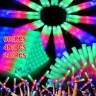 120~600 PCS Light Up Foam Sticks LED Baton Wands DJ Flashing Glow Vocal Concert