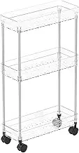 Bathroom Trolley - Bathroom Storage Trolley, Rolling Shelf Utility Trolley, Multifunctional Trolley with Multiple Levels and Wheels, Mobile Shelf Trolley for Office Bathroom
