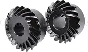 MCMATUTKEQ 1 Set 1:1 Spiral Bevel Gear 1.5M 2M 20/25/30 Teeth Bore 10/12~25mm 45# Steel Left-Handed/Right-Handed Helical Gear, with Keyway(Bore 22mm Keyway 6mm,1.5M 30)