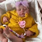 19" Reborn Baby Dolls Loulou Vinyl Dolls Veins 49CM Newborn Sleeping Babies Gift