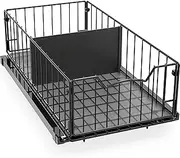 SimpleHouseware Pull Out Cabinet Sliding Basket, Black