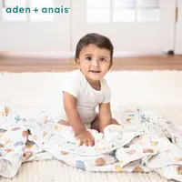 在飛比找momo購物網優惠-【aden+anais】經典四層紗厚毯(叢林維尼)