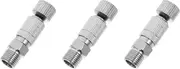 3pcs Airbrush Quick Release Disconnect Coupler with Plug, 1/8 Air Brush Connector Adapters, Silver Airbrush Quick Release Coupling Adapter Kit for Air Brush Hose