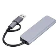 yupeuooe Hub Multiport Adapter - Multiport Hub Adapter for Laptop | 10cm Wear-Resistant Docking Station, Portable Cellphones Supplies for Data Transfer