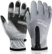 [BURSUN] Winter Gloves, Windproof Waterproof Warm Touchscreen Gloves Men Women, Outdoor Winter Thermal Gloves