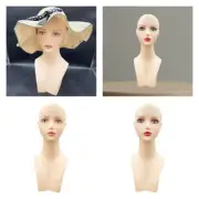 Female Mannequin Head PVC Manikin Head Multipurpose Long Neck Professional with