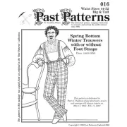 Past Patterns 0016 Gold Rush era Winter Trousers Pattern 1843-1856 Sz 44"-52"