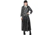 Wednesday Womens/Ladies Nevermore Academy School Uniform Costume Set (Black/White/Grey) - UTBN5816