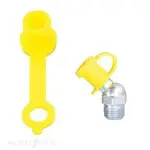 Toledo Grease Nipple Caps Yellow - 50 Pack - 305395