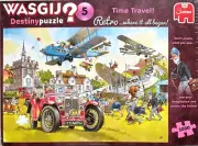 WASGIJ? 5 Time Travel New Sealed 1000 pc Puzzle Cartoon People Bi-Planes Old Car