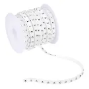 16.4ft Studded Faux Suede Cord Rope for Jewelry Making, White Silver