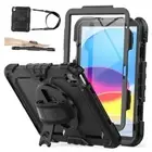 Case for iPad 10th Generation 10.9 Inch 2022 with Screen Protector Black