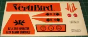 Mattel Vertibird Astronaut Rescue 5972 Vinyl Custom Reproduction Decal Set