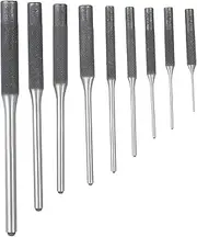 YaSao 9 Pieces Roll Pin Punch Set Steel Punches Hand Pin Removing Tool with Carrying Case for Jewelers Watchmakers Carpenters
