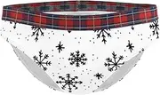 [Tiunyeah] Women Panties S Hipster Panties Ladies Underwear Bikini Panty Hand Drawn Christmas Snow Flake Stretch