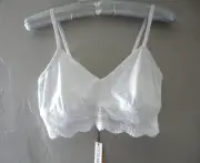 Cosabella bra L ~ Ceylon Modal Bralette WHITE comfy stretch soft cup NWT SAVE $