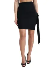Dolce & Gabbana Side Tie Mini Skirt Women Black