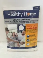 Healthy Home zippered Mattress protector anti-microbial & water proof king New