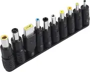 DIANN 10 in 1 Universal Laptop Notebook Input DC Plug Set Jack Tips 5.5 x 2.1 mm Female to Male DC Barrel Plug Adapter for Laptop Power Supply