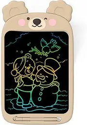 EztiYu LCD Writing Tablet Toddler Toys, 10inch Bear Toys Doodle Board,Drawing Writing Board Tablet, Message Notes Board Birthday 3-12+ Year Old Girls Boys Toys